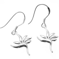 Wunderschöne hawaiianische Seefisch-Blumen-Ohrringe aus 925er Sterlingsilber in drei Farben