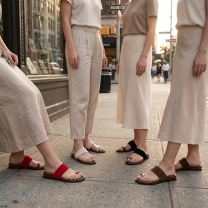Sandales personnalisées à talon compensé ouvertes pour femmes, <span class=keywords><strong>chaussures</strong></span> plates antidérapantes, simples et élégantes, <span class=keywords><strong>petites</strong></span> tailles - Product Image 1