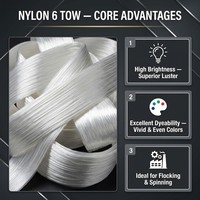 Wholesale Eco-Friendly PA6 Nylon 6 Flock Tow Bright Raw Virgin Polyamide Fiber 1.7dtex 3.3dtex for Non-Woven Flocking Fabric