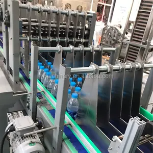 Automatic Heat Shrink Steam Tunnel Drinking Bottled Water Shrinkable Film Wrapping Packaging Machine