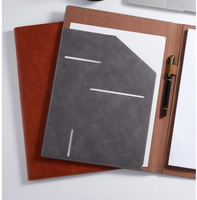 Padfolio-portafolio magnético de cuero de imitación para negocios, carpeta con clip, tamaño de letra A4, para conferencia, Bloc de notas