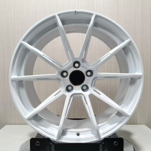 Jantes de voiture forgées blanches personnalisées 18 19 20 21 22 pouces, jantes forgées à rayons creux 5x120, jantes en alliage forgé vierges pour voitures BMW Porsche - Product Image 1