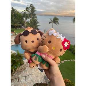 Peluche de Gato Hello Kitty de 8 Pulgadas, Temática de Playa Hawaiana, Entrega en EE. UU. de 3 a 5 Días, Adorable Peluche para Abrazar, Bronceado, para Nadar - Product Image 5