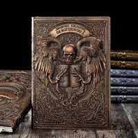 Carnet Angel Death NAD14, couverture en similicuir avec écriture en relief personnalisée, style sombre, collection cadeau, vente en gros, multicolore