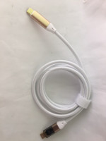 Cable de Datos de Carga Rápida Tipo-C 2.4 de Alta Calidad con Trenzado de Nailon Blanco LED, Conductor de Cobre Puro para iPhone, Computadora e Impresora