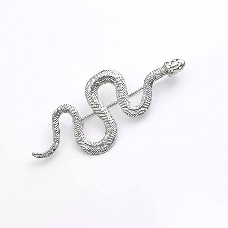 Silver Snake Brooch