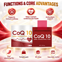 Film Dissoluble Oral CoQ10 et Bandes de Coenzyme Q10 à Marque Blanche OEM – Compléments Cérébraux pour l'Énergie Cellulaire et le Soutien Antioxydant