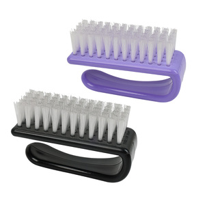 Multi Functional Shoe <b>Cleaning</b> <b>Brush</b> Nylon Bristles Plastic Handle Household Use Black And Purple Color 80377 - Product Image 1