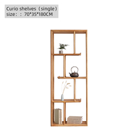 Nouvelle bibliothèque en bois massif de style chinois, présentoir antique, étagères en bois d'orme, étagères pour objets anciens et curiosités, salon, villa, écologique
