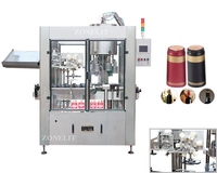 Capsuleuse automatique de bouteilles de vin en PVC avec machine à sceller les capsules d'alimentation