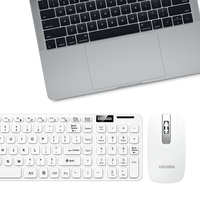 Set Mouse & Keyboard Nirkabel KAKUSIGA Mute Button 2.4G, Klik Senyap, Combo Kantor untuk Komputer Desktop & Laptop