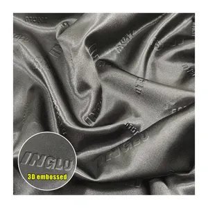 Vente en gros 100% polyester 3D gaufrage tissu avec LOGO personnalisé 3D gaufrage impression doublure tissu