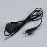Cordon d'alimentation pour lampe de 1,8 m avec prise US EU, interrupteur marche/arrêt intégré 303, support de lampe en plastique E14 E27, câble pour lampe de table/bureau, noir/blanc