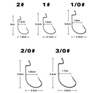 OEM 50pcs/box 5 크기 38105 고 탄소 강철 낚시 후크 가시 지그 후크 웜 소프트 미끼 센코 미끼 텍사스 리그 후크 키트 - Product Image 3