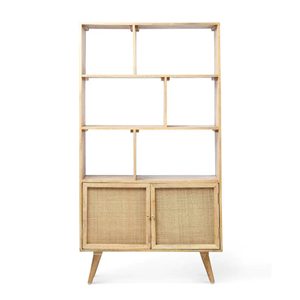 Elegant Designer Wooden Bookshelf for Office Library Contemporary <b>Solid</b> <b>Wood</b> Storage Unit for Home Study Room Office Library - Product Image 2