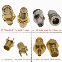Gran oferta, adaptador de antena de Base hembra RP, conector inverso de orificio de soldadura de Base Rf recta