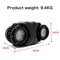 Éclairage de scène professionnel, projecteur LED COB à 2 yeux, étanche pour extérieur, 200W