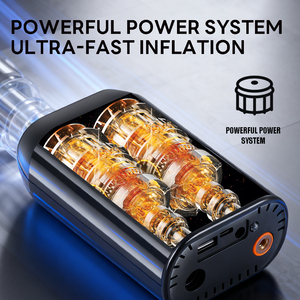 工場価格 150psi ポータブルカーエアポンプ ワイヤレスデジタルディスプレイ ポータブルエアコンプレッサー 多機能タイヤインフレータ - Product Image 4