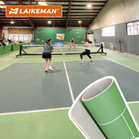 Vente flash : sol en PVC acrylique pour terrain de pickleball Laikeman, 1,8 m x 18 m, 3 mm d'épaisseur, écologique et durable, pour la compétition et l'entraînement