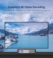 Proyector DLP Láser 4K, Mini Cine en Casa, Televisor 3D, Full HD 720P, Recargable, Proyector de Cine para Exteriores con Wifi 5G y Panel Táctil
