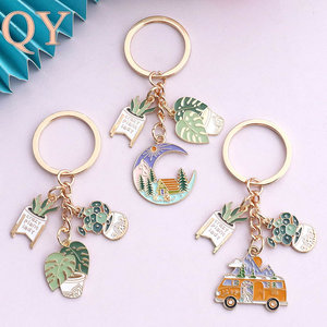 QY Custom Soft Enamel Flower Keychain Zinc Alloy Metal <b>Key</b> <b>Ring</b> Promotional Gift OEM ODM Wholesale with Free Design - Product Image 3