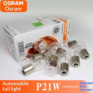 หลอดไฟท้ายรถยนต์ <span class=keywords><strong>OSRAM</strong></span> Germany 7506 12v <span class=keywords><strong>P21W</strong></span> ฮาโลเจน แบบปลายแบน สำหรับไฟเบรก ไฟถอยหลัง - Product Image 1
