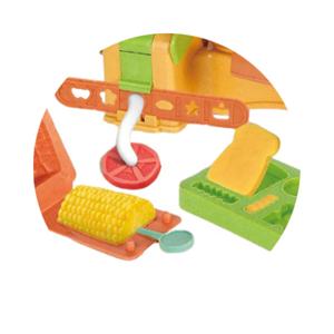 Vente chaude enfants couleur boue pique-nique portable boîte ensemble avec modèle en plastique bricolage argile enfants <span class=keywords><strong>cuisine</strong></span> jouet BBQ argile jouet ensemble - Product Image 3