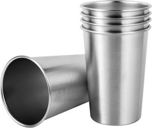 Gobelet en acier inoxydable avec logo personnalisé, gobelet à eau monocouche, gobelet portable pour bière, café, eau - Product Image 1