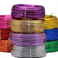 Fil d'aluminium coloré anodisé multicolore, fil souple et flexible pour artisanat, résistant à la corrosion, pour la fabrication de bijoux, décoration florale DIY