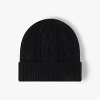 Bonnet en tricot torsadé pour femmes et hommes, doux et confortable, idéal pour l'hiver, bonnet classique à revers pour l'automne et l'hiver, bonnet d'hiver en tricot torsadé OEM/ODM