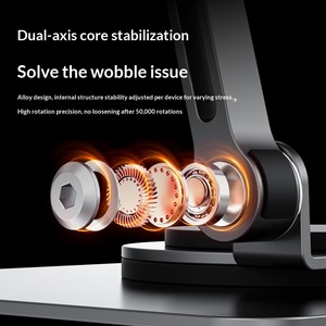 Soporte Plegable Giratorio de 360 Grados con Doble Eje y Gran Capacidad de Carga, Soporte de Escritorio de Acero al Carbono para Tablet, <span class=keywords><strong>iPad</strong></span>, Pintura y Juegos - Product Image 2