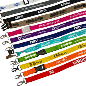 Markdown bán cá nhân trắng Polyester jacquard dây buộc cho thẻ ID với công nghệ in lụa màn hình - Product Image 1