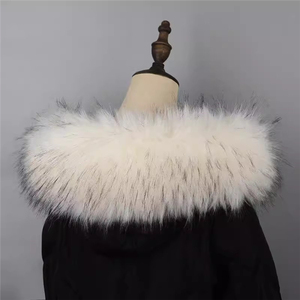 Invernale con collo in pelliccia di vera volpe da donna cappuccio lungo cappotto grande procione - Product Image 5