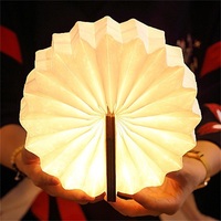 Nouvelles idées de produits 2025 lampe de table pliante en bambou rechargeable USB maison veilleuse créative cadeaux nouveauté promotion cadeaux