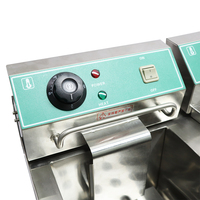 Friteuse électrique commerciale pour restaurant de restauration rapide KFC, 2 réservoirs de 13 L + 13 L, pour poulet frit