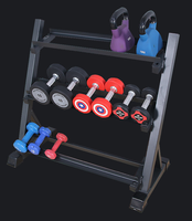 PINJIAN Équipement de fitness à usage domestique, entraînement, haltères hexagonales réglables à 2 niveaux, 10 paires, avec support