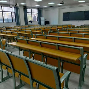 โต๊ะเรียนพับได้อลูมิเนียมอัลลอยด์สมัยใหม่สำหรับมหาวิทยาลัย พร้อมเก้าอี้นักเรียนแบบมีที่เขียนหนังสือ ชุดโต๊ะเก้าอี้สำหรับโรงเรียน - Product Image 4