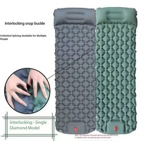 Matelas de tente gonflable ultra-léger et portable avec repose-pieds, coussin de couchage imperméable pour le camping en plein air, tapis de pique-nique