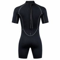 Combinaison de plongée courte unisexe en néoprène 3 mm avec fermeture éclair avant/arrière, protection anti-UV, col ras du cou, manches longues, doublure en nylon pour