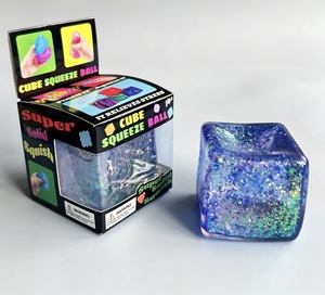 Puzzle en cube de maltose scintillant Aurora transfrontalier, bloc de glace TPR de décompression, jouet à pétrir musical en maltose - Product Image 5