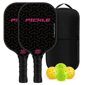 Raquette de pickleball portable en fibre de verre de haute qualité, <span class=keywords><strong>prix</strong></span> d'usine, approuvée USAPA, ensemble de raquettes de pickleball avec balles pour débutants - Product Image 1