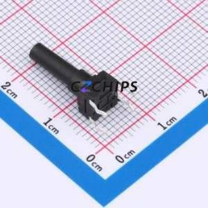 TSW06112-165B331BA Tactile Switch Through hole-4P,6.1x6.1mm Switch Single Pole Single Throw Round Button 1.8N 6.1mm - Product Image 2