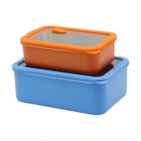 Boîte à lunch de conservation en acier inoxydable 304 avec couvercle en verre Nouveau design étanche et chauffage de qualité alimentaire scellé au micro-ondes