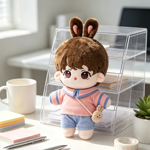 Anpassbares Superweiches Anime-Bären-Plüschtier ODM Kuscheltier mit Besticktem Logo PP-Baumwolle Netzstoff Waschbar Großhandel für Babys - Product Image 3