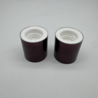Tapa de rosca de plástico antiderrame personalizada de 24 mm, tapa de doble hélice de ABS para envasado de esencias cosméticas y polvo de carbón