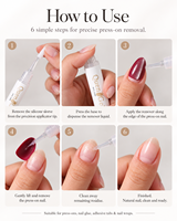 Stylo Dissolvant Rapide de Colle à Ongles Solide avec Logo Personnalisé pour Faux Ongles – Sans Acétone, Sans Alcool, Clique & Retire pour Embouts d'Ongles Artificiels