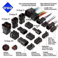 Conector Automotriz Impermeable con Bloqueo para Ensamblaje de Arnés de Cables Personalizado 2P 3P 4P 6P 8P 12P 16P para Interruptor de Lámpara de Coche y ECU