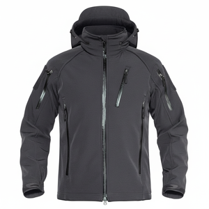 Meilleur design Veste softshell en polyester spandex de haute qualité pour hommes avec logo personnalisé et manches longues pour hommes - Product Image 1