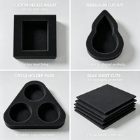 Feuilles de mousse PU noire souple |   Inserts en mousse d'emballage en polyuréthane sur mesure