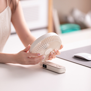<b>Desk</b> Table 4-Speed 3600Mah Battery Mini <b>Wall</b> USB Portable Small Desktop Rechargeable Office Summer Cooling Fan - Product Image 1